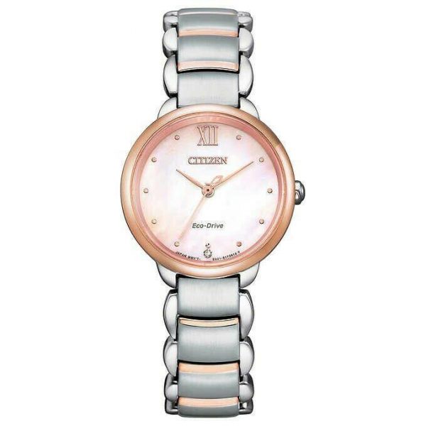 Ladies Mixed Bracelet Rose Eco Drive Mother Of Pearl Citizen