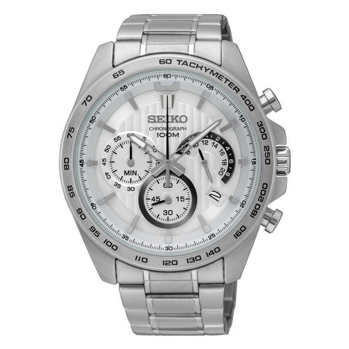 Gents Stainless Steel Bracelet Chronograph Seiko Watch