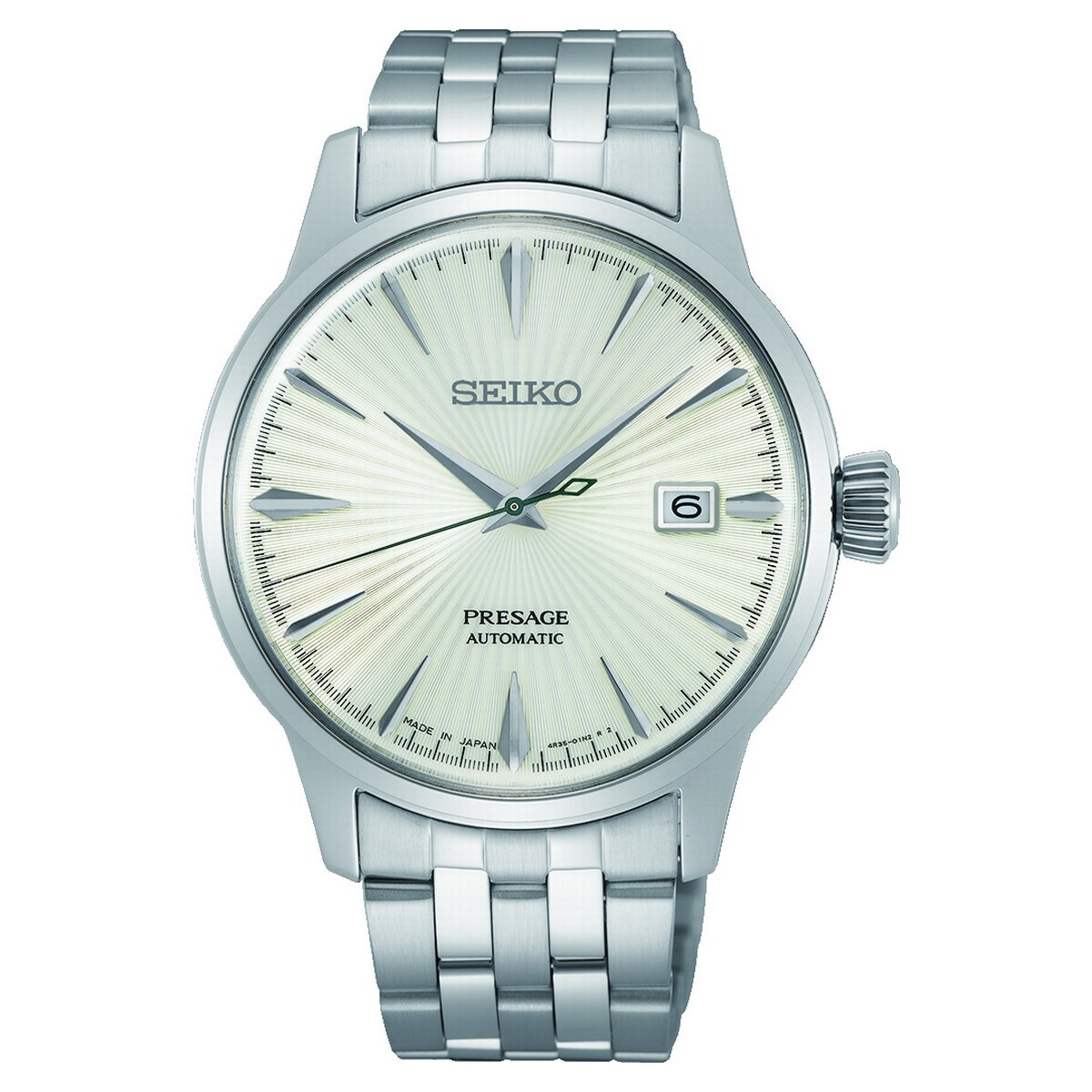 Gents Steel Presage Automatic Cocktail Ivory Dial Seiko