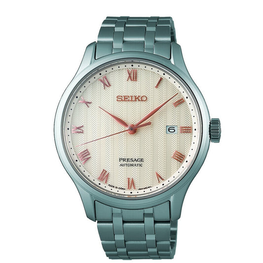Gents Stainless Steel Cream Dial Automatic Presage Seiko