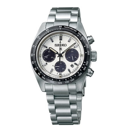 Gents Stainless Steel Seiko Prospex Solar White Dial Chronograp