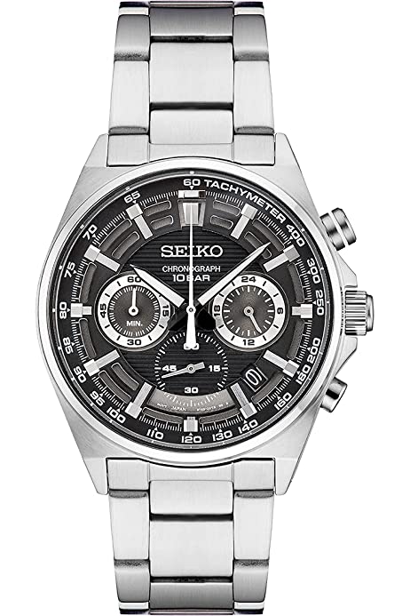 Gents Seiko Black Dial Chronograph Watch