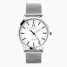 Gents Sekonda White Dial Watch With Mesh Bracelet And Date