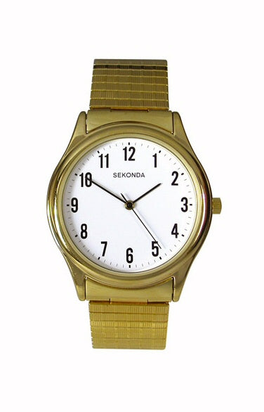 Gents Rolled Gold Sekonda Expanding Bracelet Watch