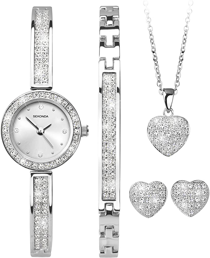 Ladies Sekonda Watch Set With Bracelet,Pendant And Earring