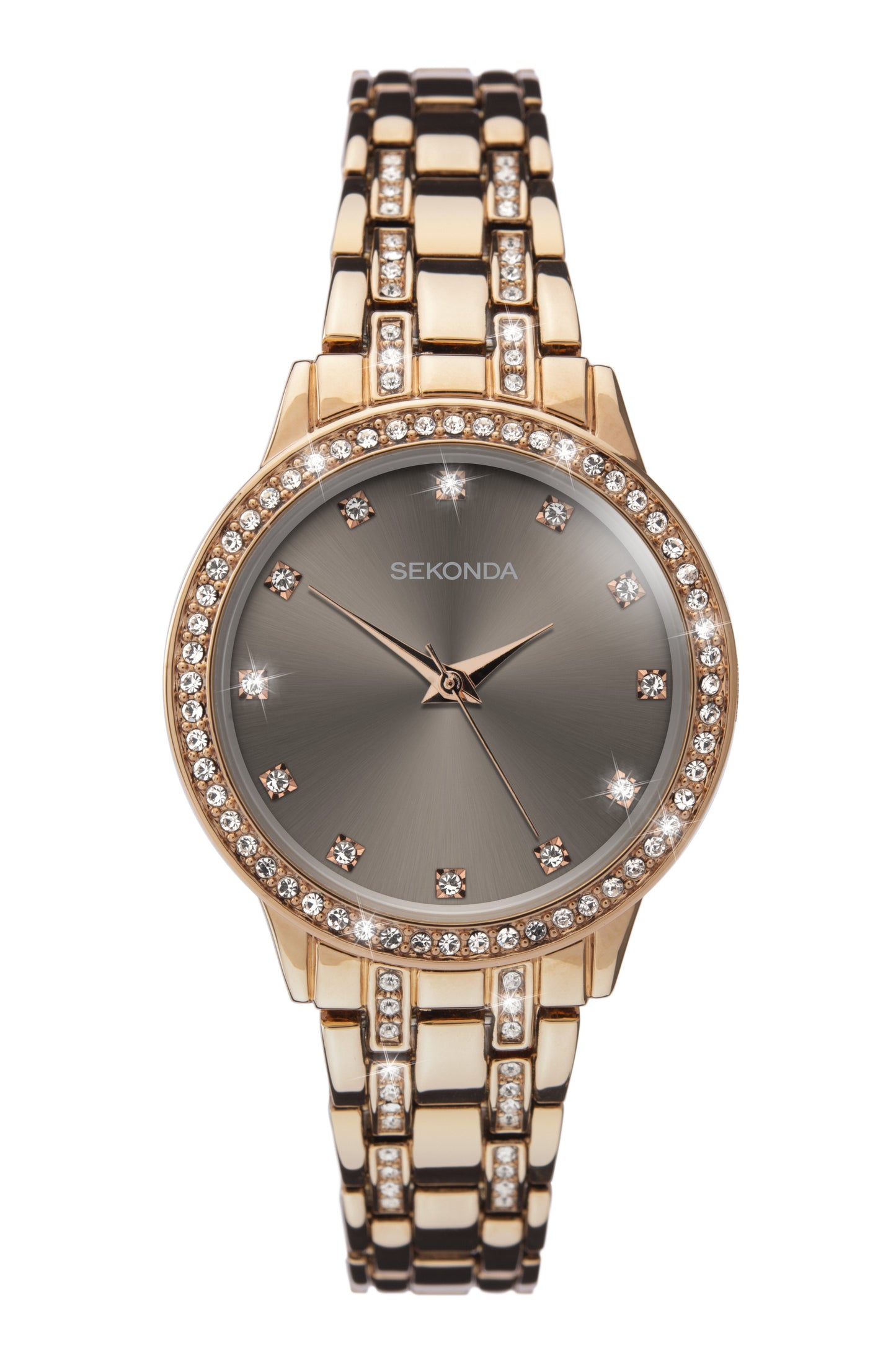Ladies Rolled Gold Bracelet Sekonda Watch In Rose