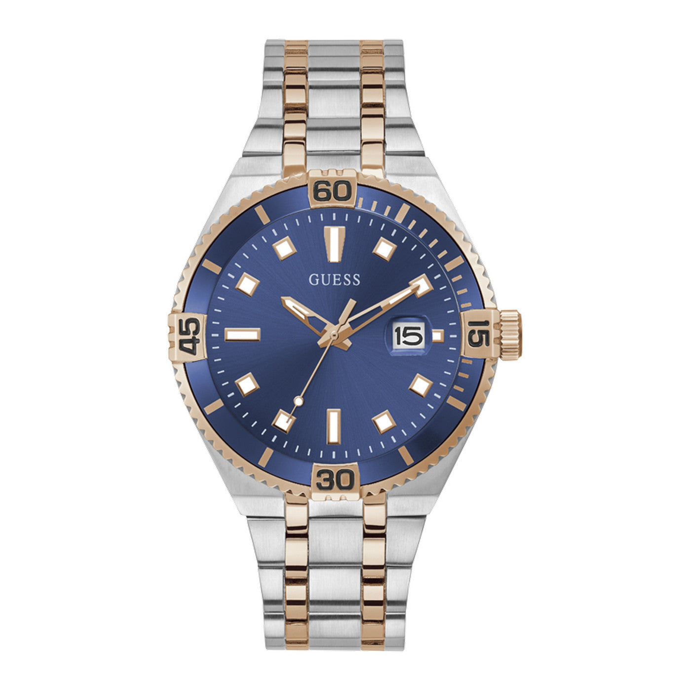 Gents Guess Premier Mixed Bracelet Watch