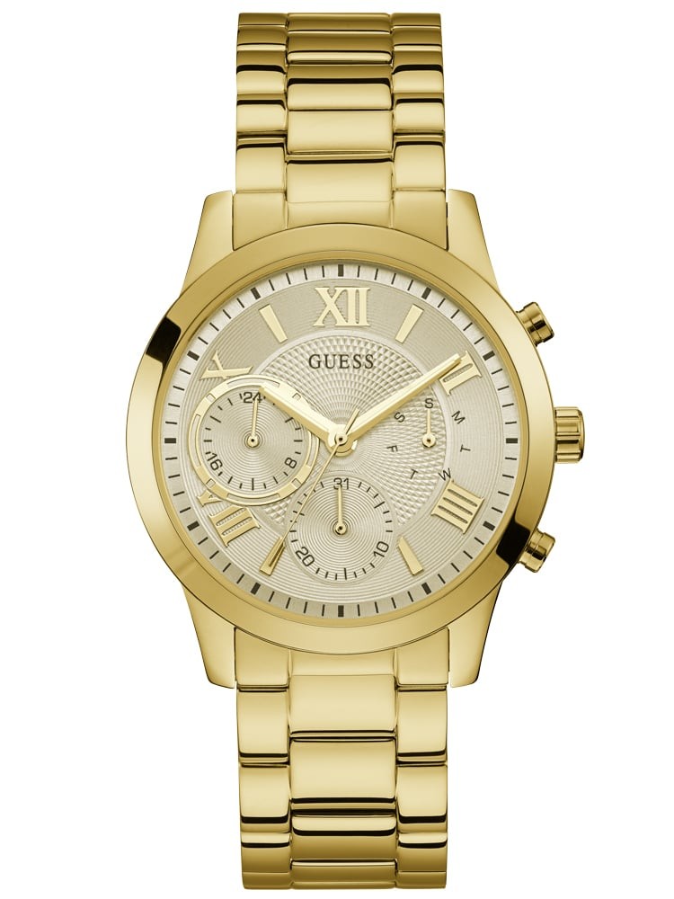Ladies Rolled Gold Guess Chronograph Watch