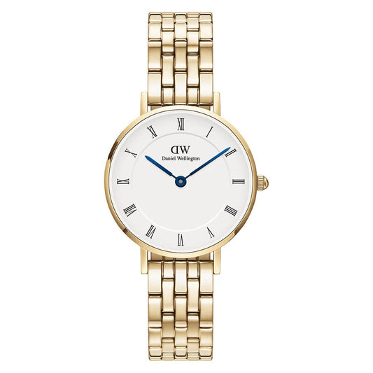 Ladies Rolled Gold Daniel Wellington Petite Roman Numeral Watch