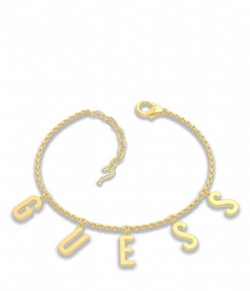 Guess Gold Plated G U E S S Charm Bracelet
