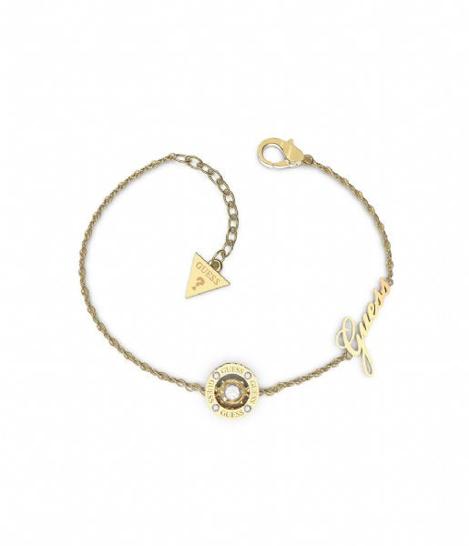 Guess Gold Plated Round Cubic Zirconia Bracelet