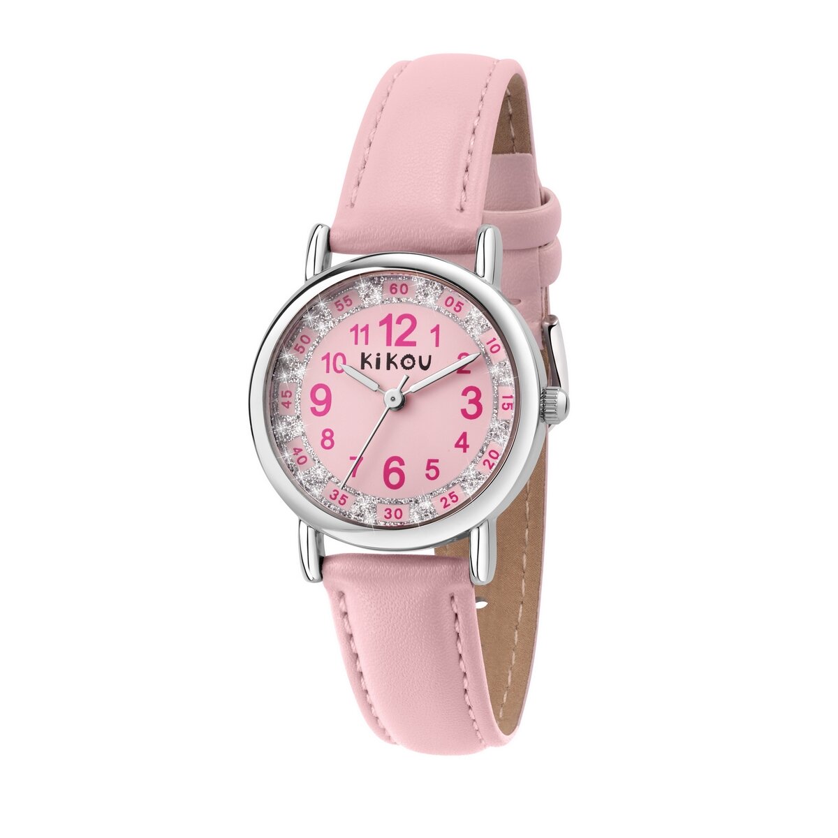 Kikou Pink Glitter Kids Watch
