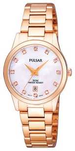 Ladies Rolled Gold Rose Mother Of Oearl Dial Pulsar Watch