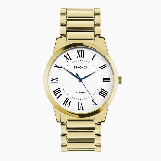 Gents Sekonda Beaumont White Dial Blue Hands