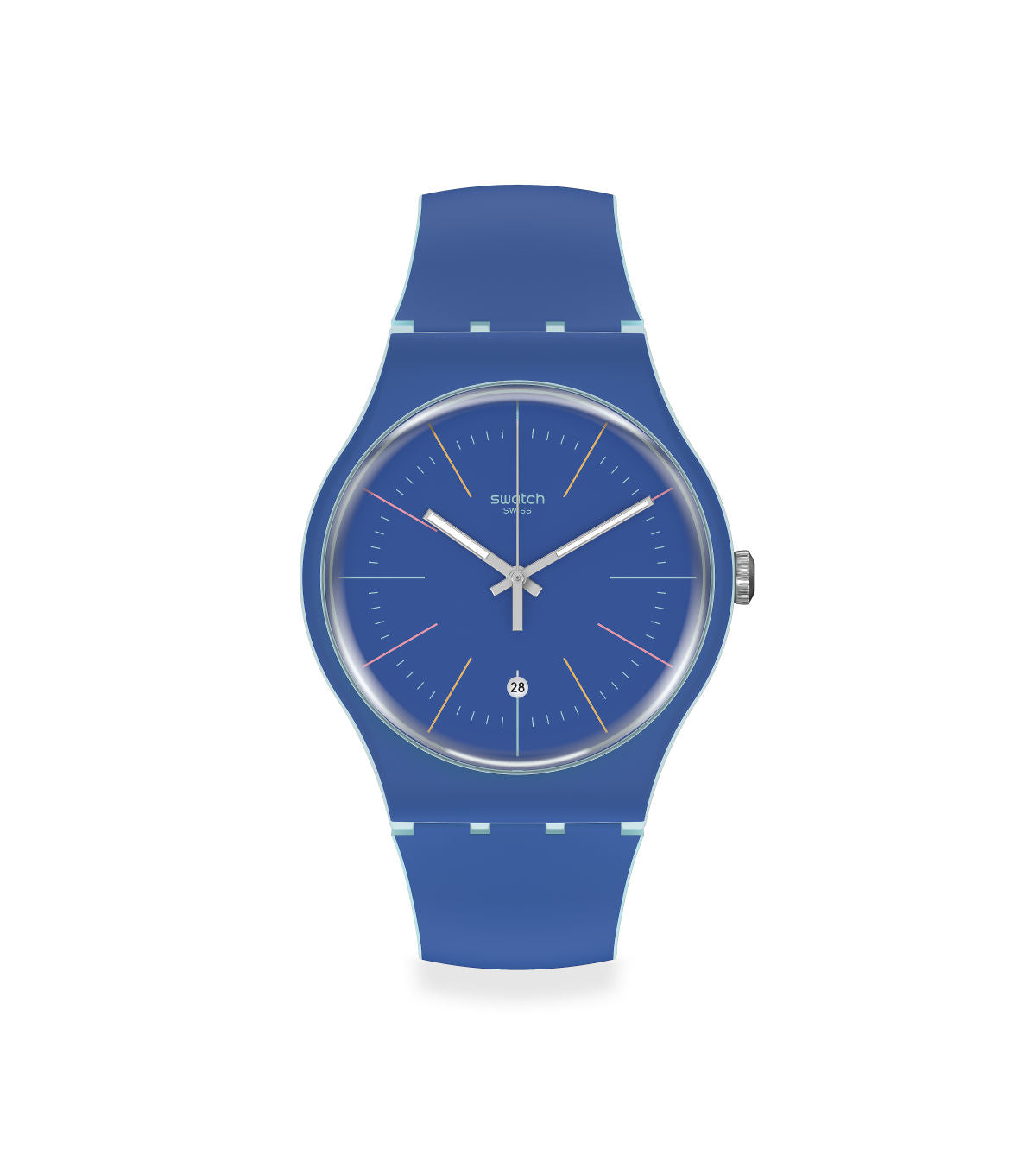 Ladies Blue Layered Swatch Watch