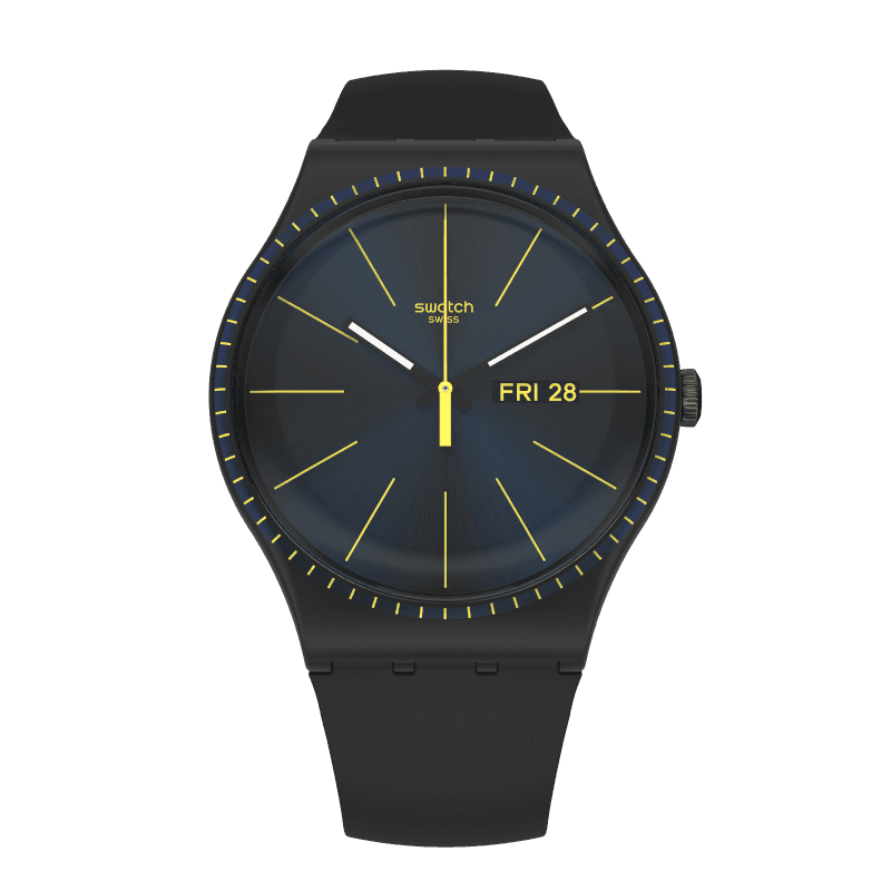 Black Rails Swatch Watch