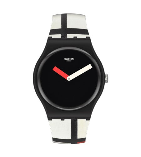 Swatch Red Blue White By Piet Mondrian Watch