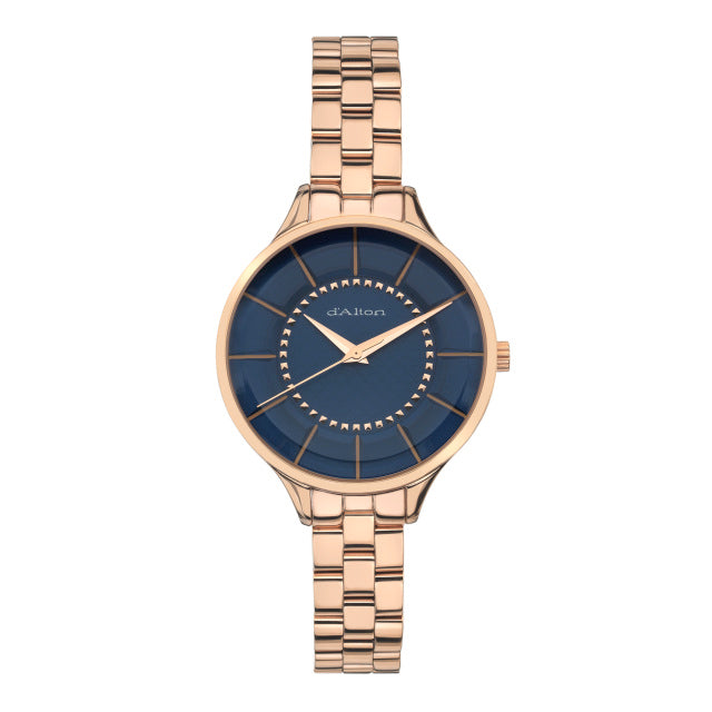 Ladies Rolled Gold Bracelet Dalton Watch In Rose