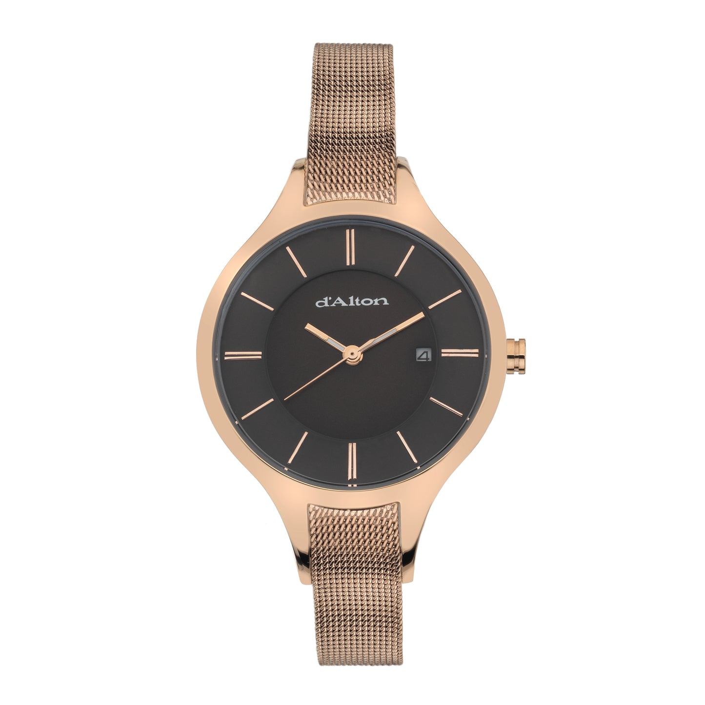 Ladies Rolled Gold Bracelet Dalton Watch In Rose