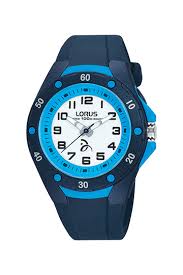 Kids Blue Silicone Strap White Dial Lorus Strap