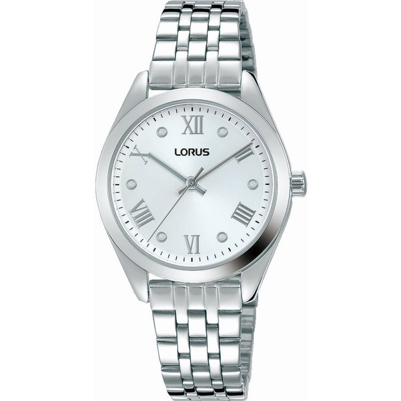 Lorus Quartz Ladies Stainless Steel White Dial Bracelet Watch