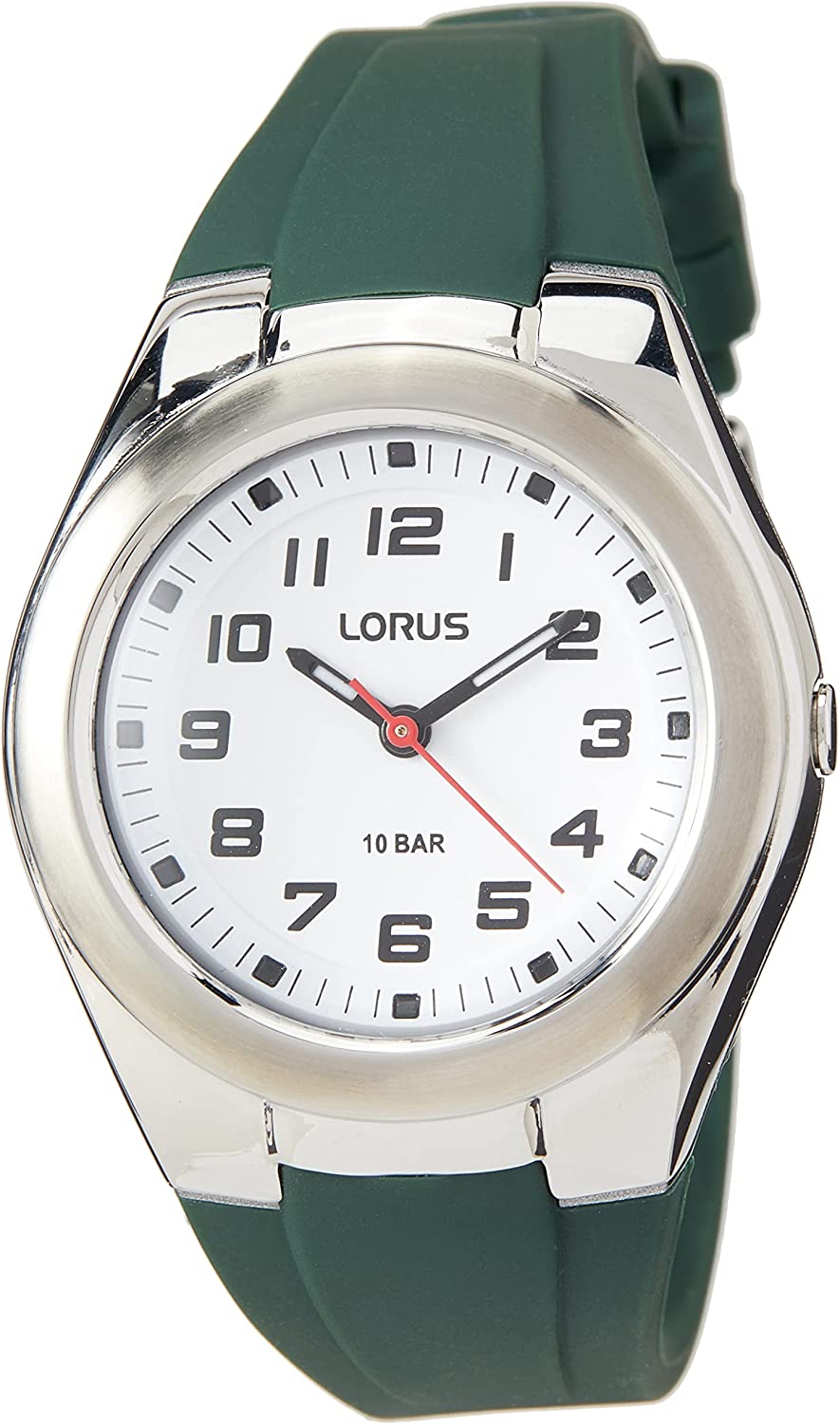 Gents Metallic Resin Full Figure 100m Dark Green Strap Lorus