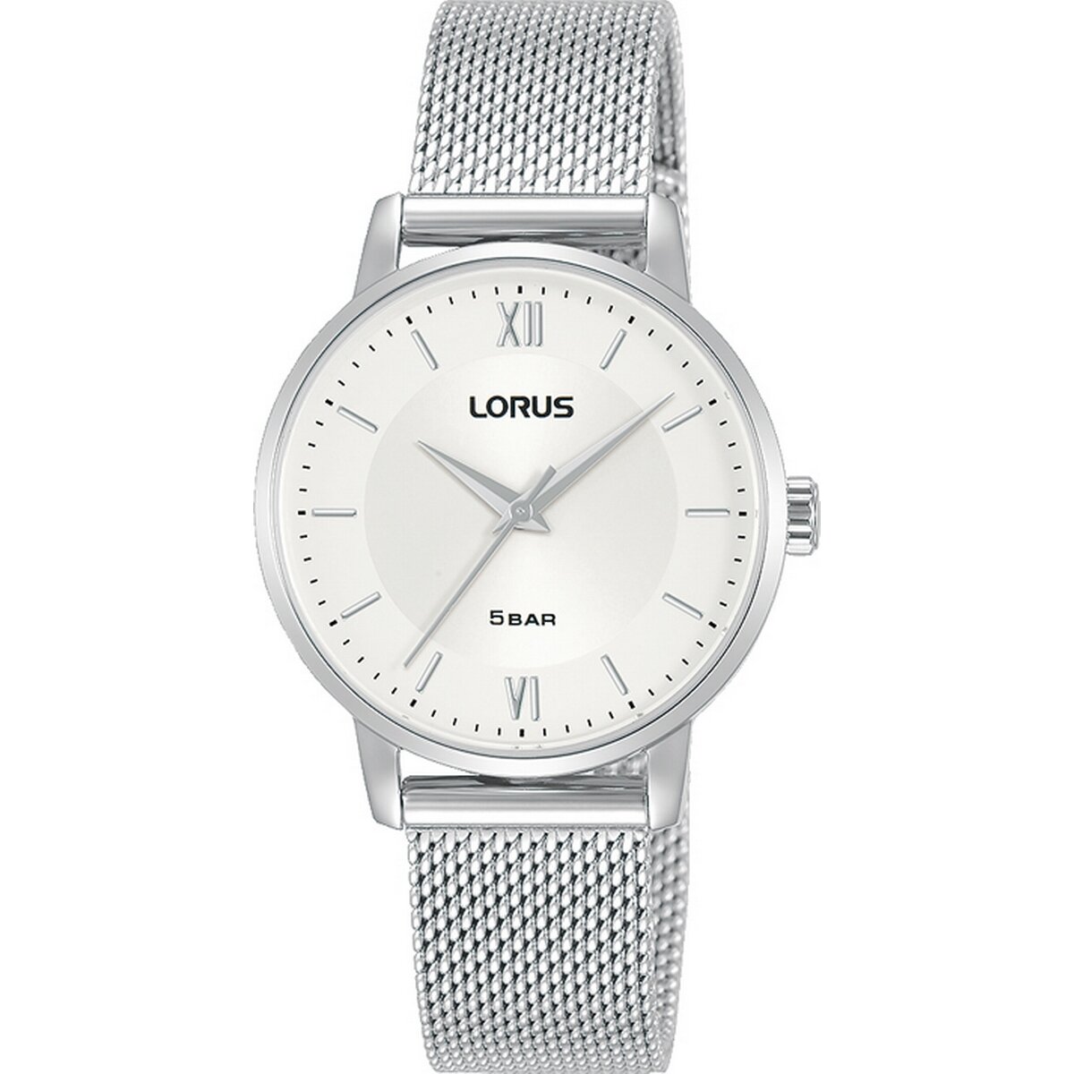 Ladies Stainless Steel Mesh Bracelet White Dial Lorus