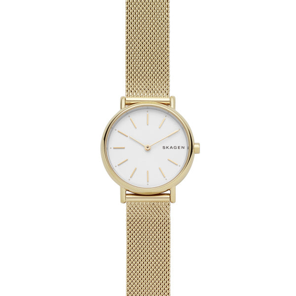 Ladies Rolled Gold Bracelet Signatur Skagen Watch