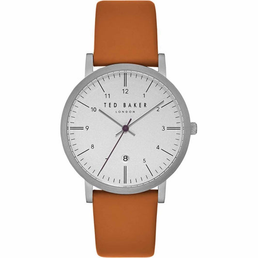 Ted Baker Gents Stainless Steel Tan Leather Watch