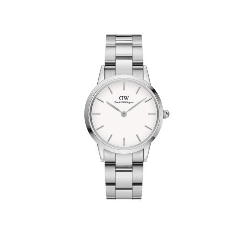 Ladies Steel Bracelet Iconic Link 32mm White Dial Dw