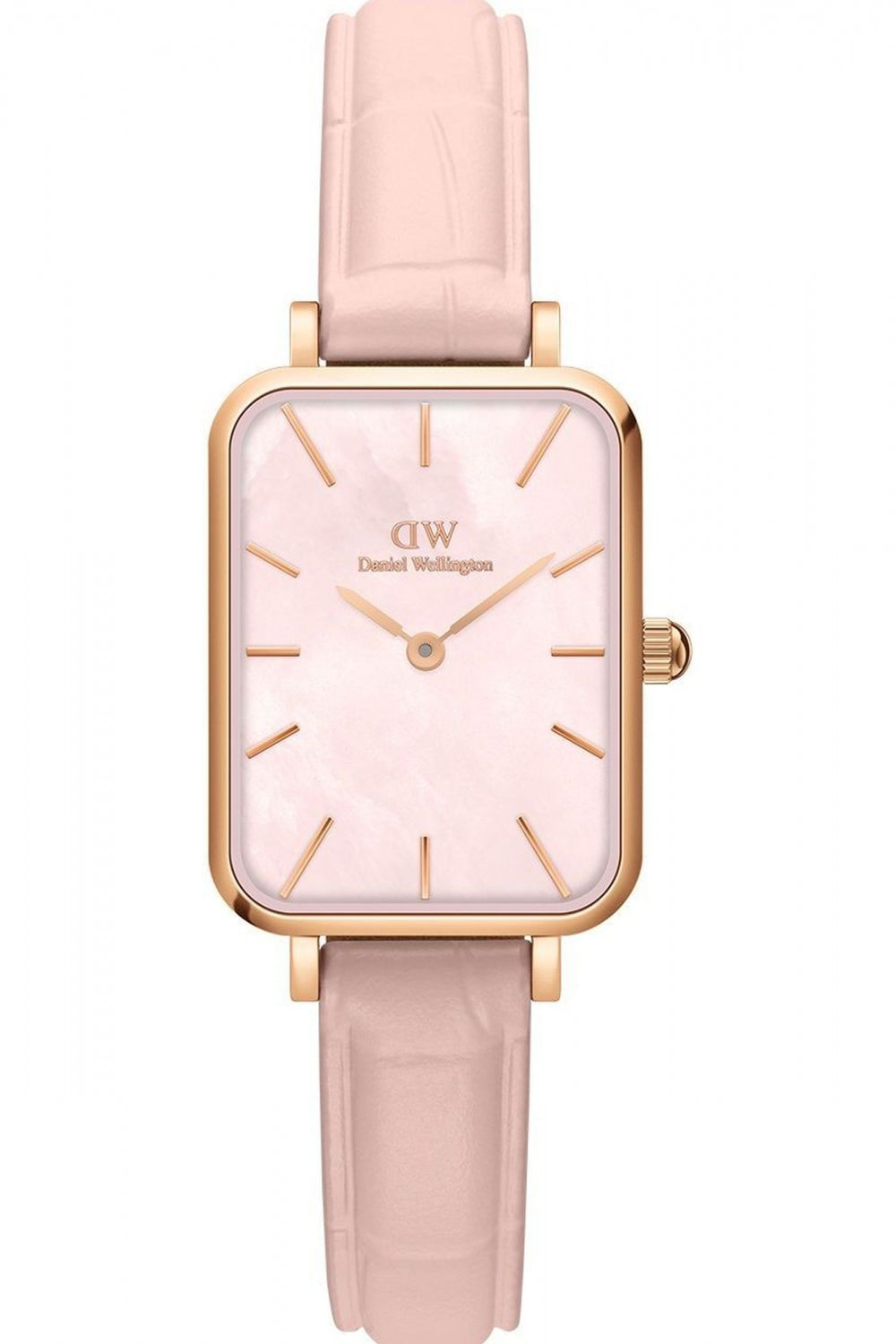Ladies Rolled Gold Daniel Wellington Quadro Pressed Rouge Watch