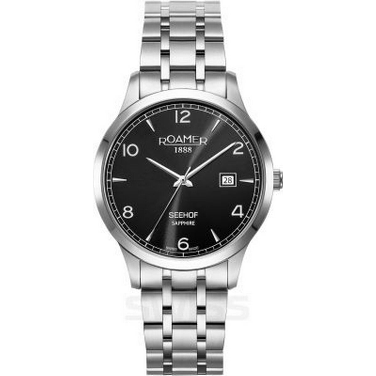 Gents Stainless Steel Seehof Ronda Black Dial Roamer