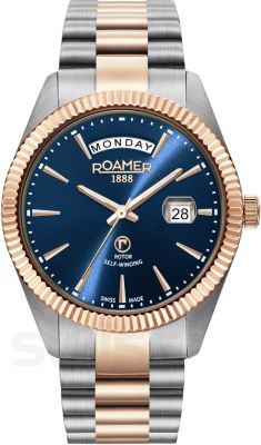 Gents Mixed Rose Bracelet Primeline Daydate Automatic Roamer