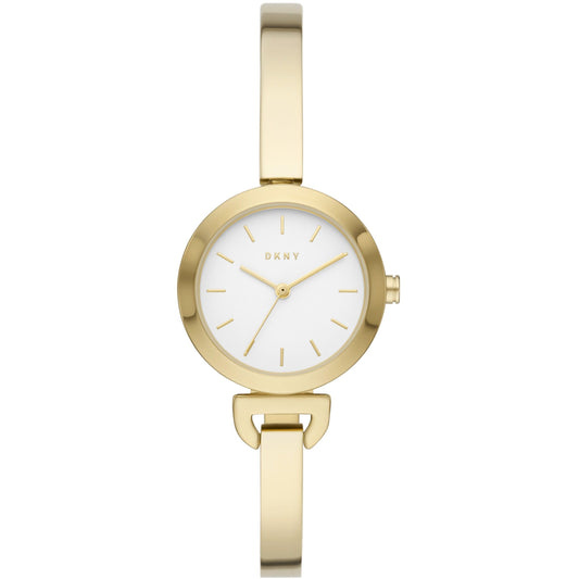 Ladies Fossil Rolled Gold White Round Dial