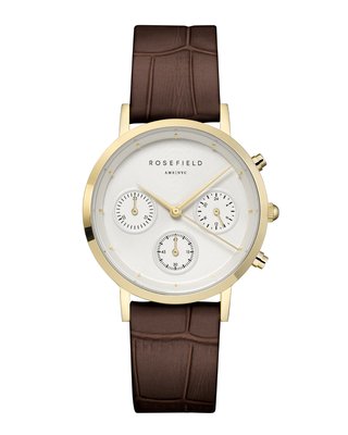 Ladies Rolled Gold Gabby Sunray Rosefield Strap Watch