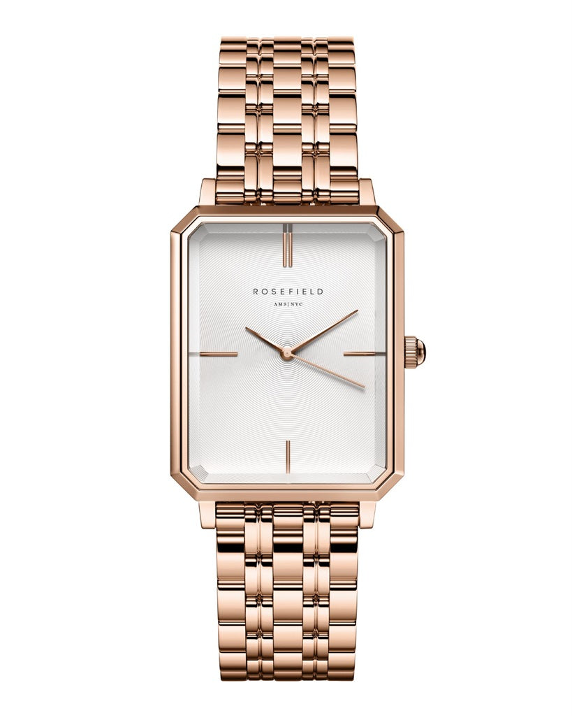 Ladies Rolled Gold Bracelet Elles Rosefield Watch In Rose