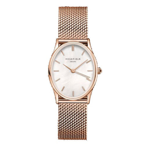Ladies Rolled Gold Rose Mesh Bracelet Oval Rosefield