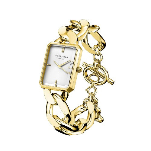 Ladies Rosefield Octagon Xs Studio Gold Tbar Watch