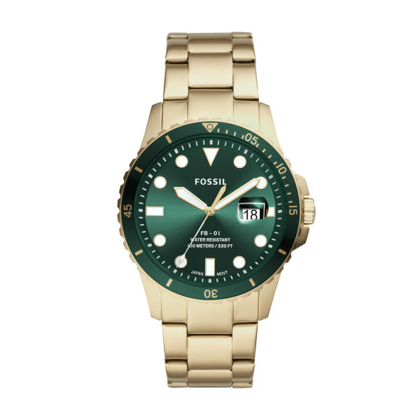 Gents Rolled Gold Bracelet Fb-01 Fossil Watch