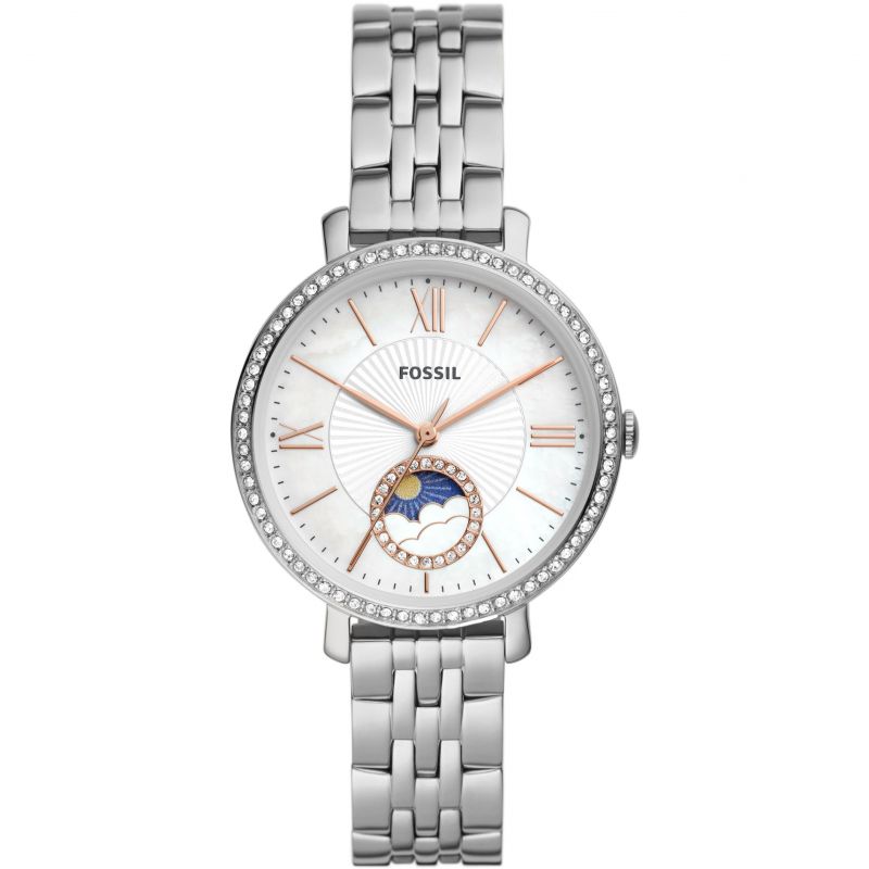 Ladies Stainless Steel Fossil Jaqueline Watch With Sky Detail