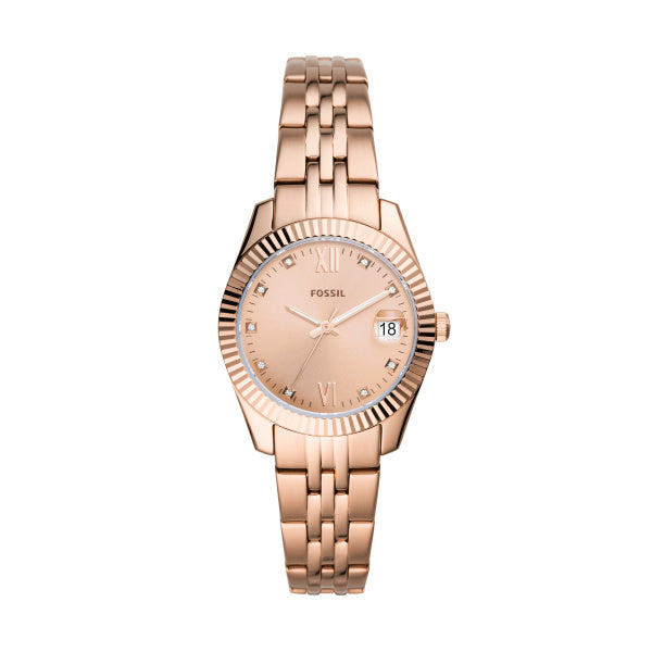 Ladies Rose Gold Bracelet Scarlette Fossil Watch