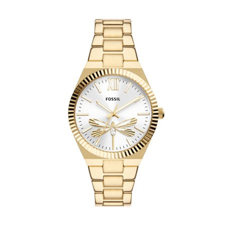 Ladies Fossil Rolled Gold Dragonfly