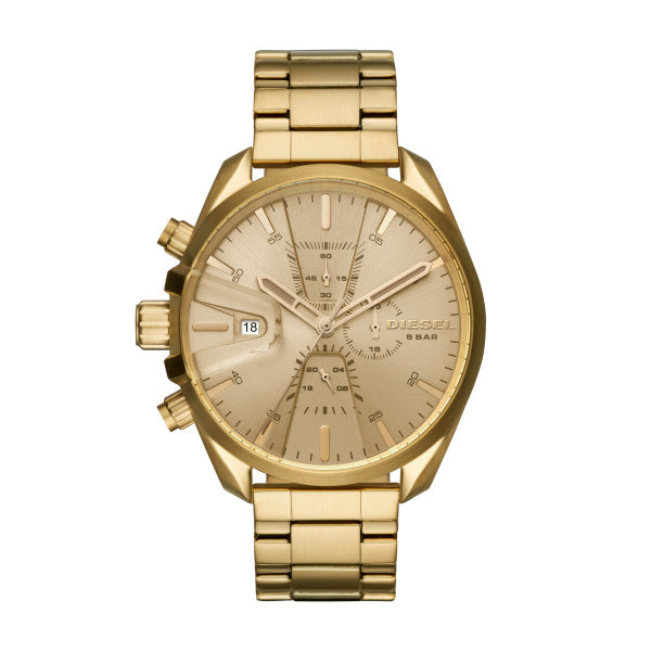 Gents Rolled Gold Bracelet Ms9 Diesel Watch