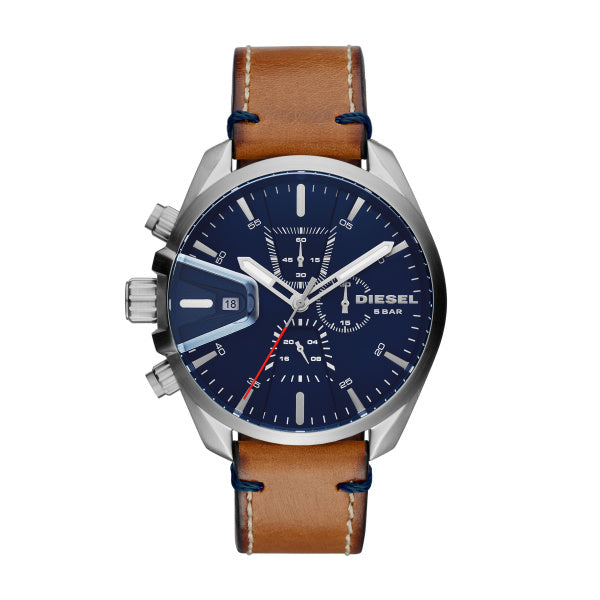 Gents Stainless Steel Diesel Nubuck Strap Watch