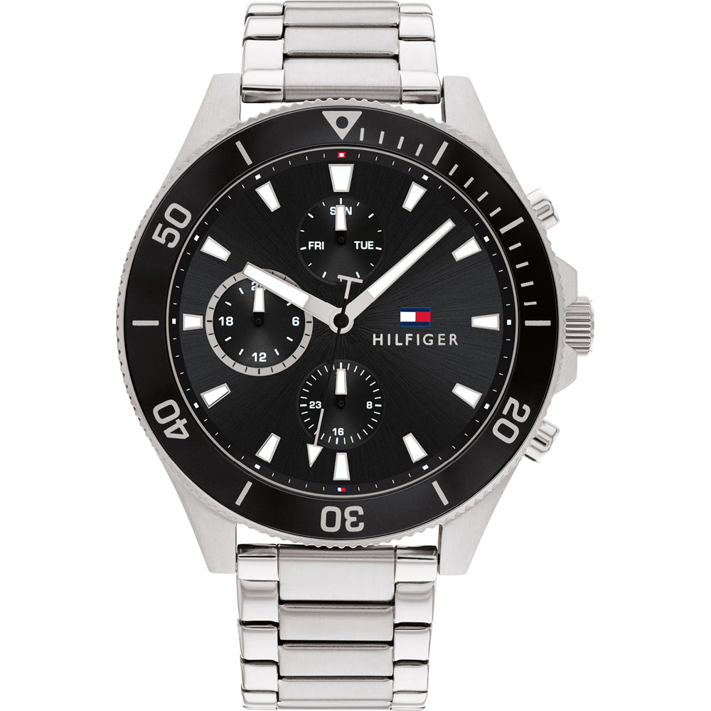 Gents Stainless Steel Bracelet Black Dial Larson Tommy Watch