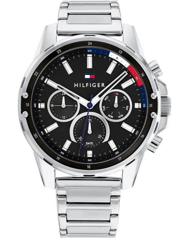 Gents Stainless Steel Bracelet Black Dial Mason Tommy Watch