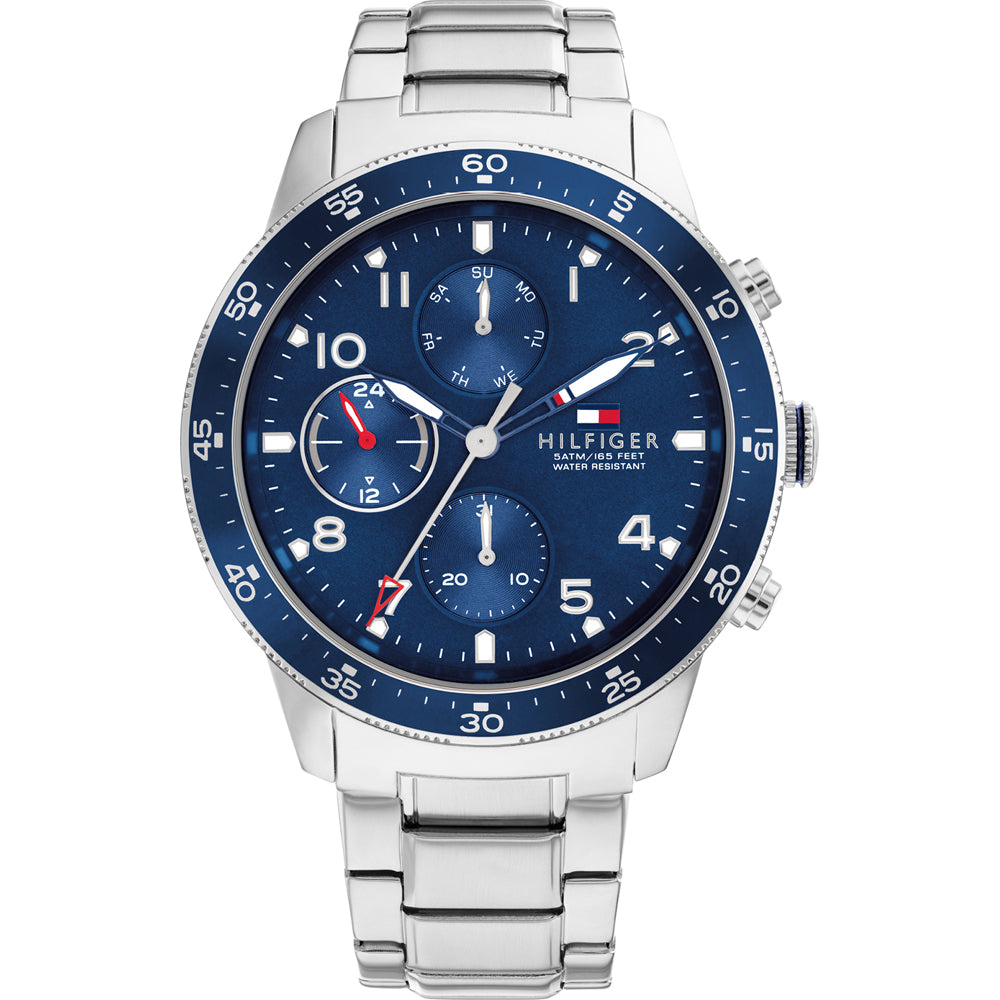 Gents Stainless Steel Tommy Hilfiger Blue Dial Jimmy Watch
