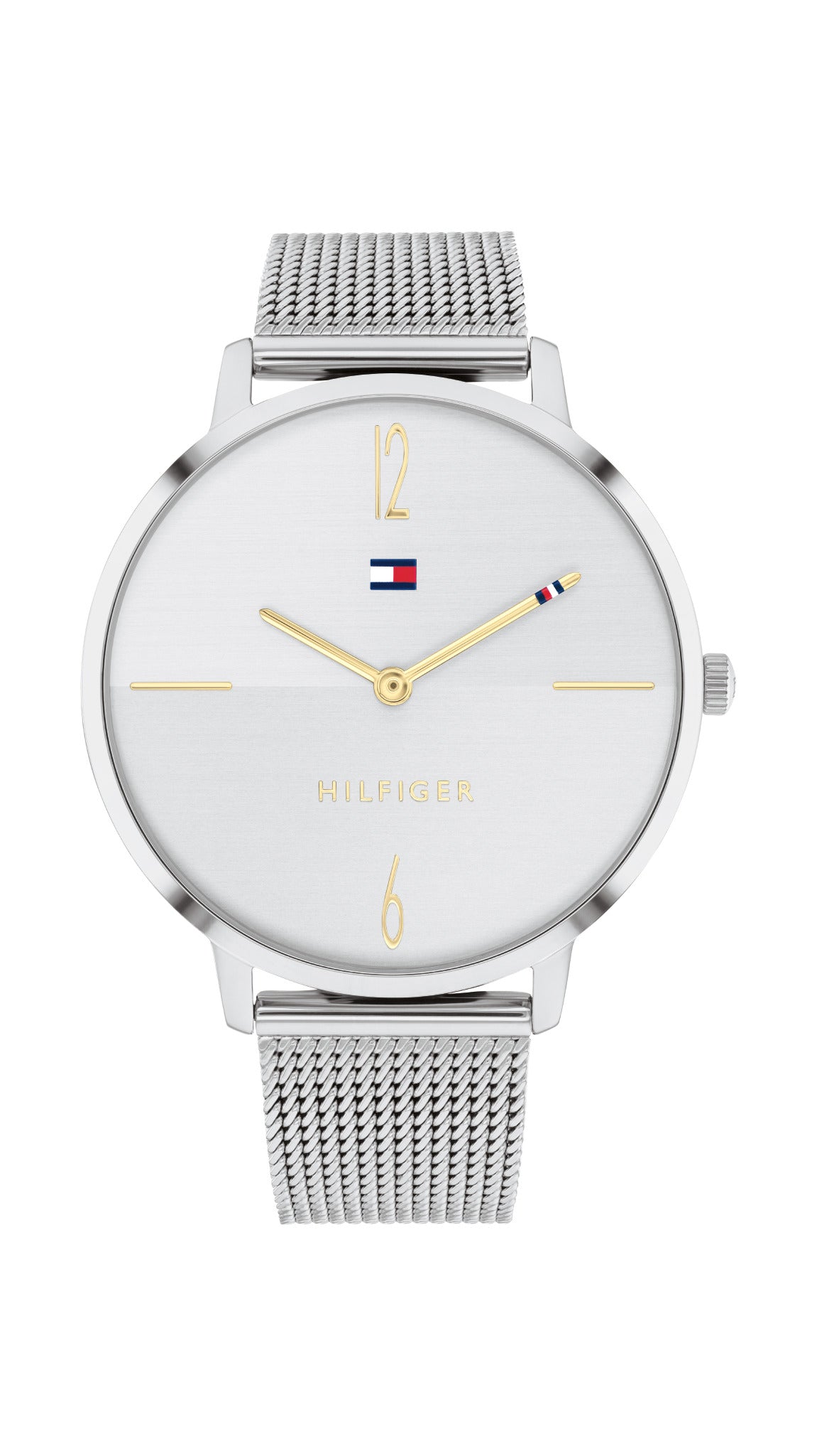 Ladies Stainless Steel White Dial Mesh Strap Liza Tommy Watch