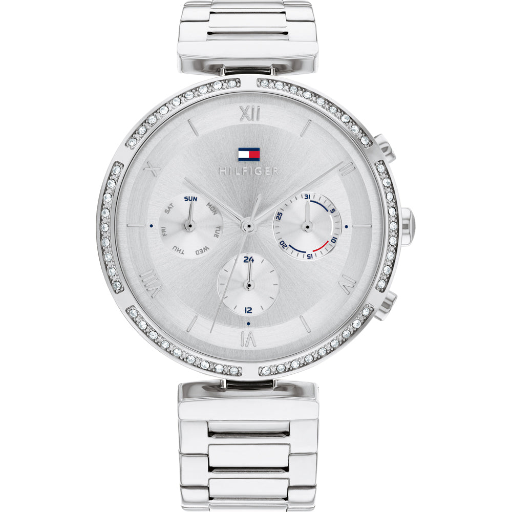 Ladies Stainless Steel Bracelet Silver Dial Luna Tommy Watch