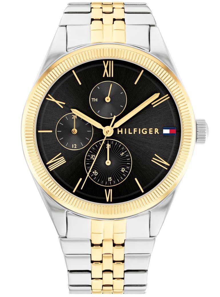 Ladies Tommy Hilfiger Two Tone Black Chronograph Watch